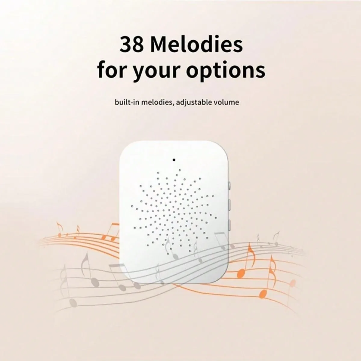 White Wireless Video Doorbell Camera, Smart Home Intercom