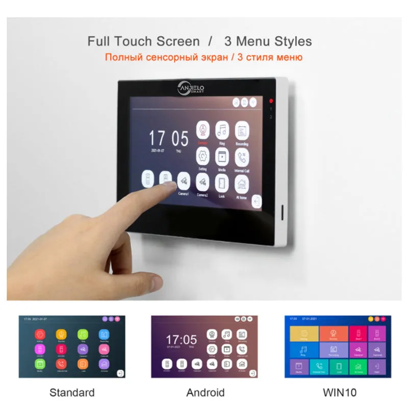 WIFI smart 7 inch Home video door phone intercom system Unlock 1080P Screen  Video Intercom System