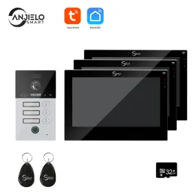 WIFI smart 7 inch Home video door phone intercom system Unlock 1080P Screen  Video Intercom System