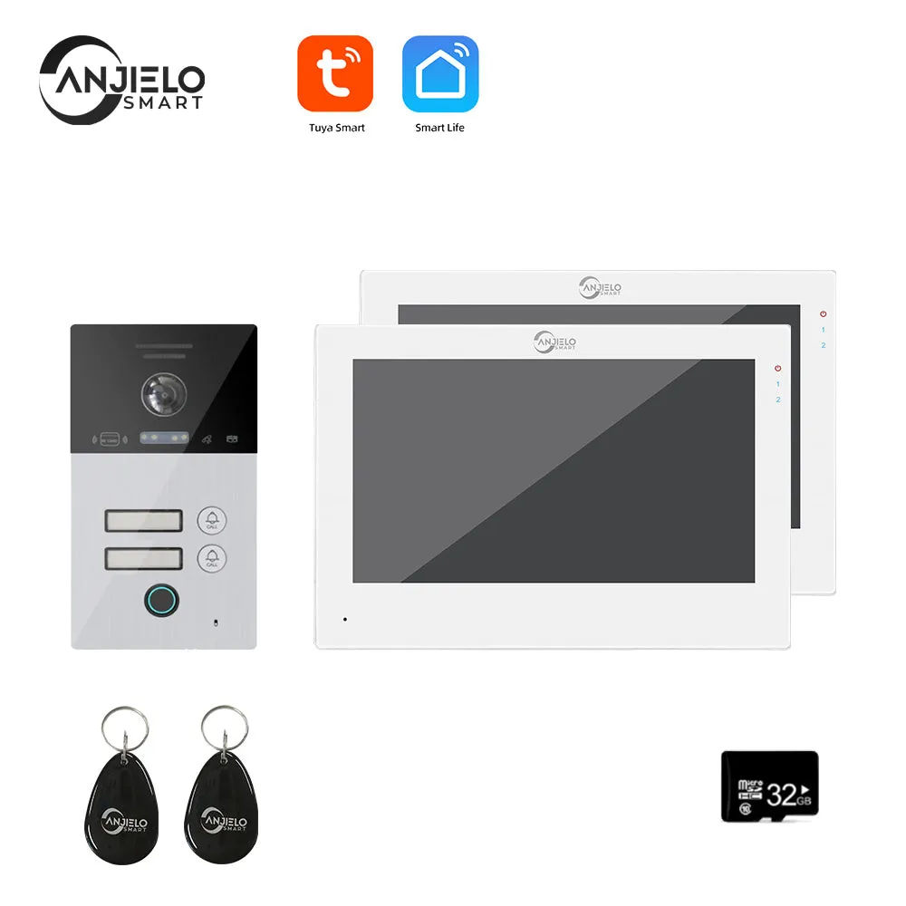 WIFI smart 7 inch Home video door phone intercom system Unlock 1080P Screen  Video Intercom System