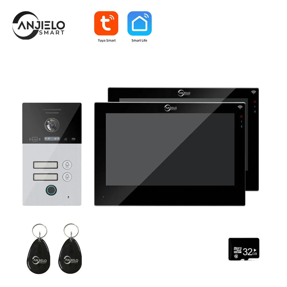 WIFI smart 7 inch Home video door phone intercom system Unlock 1080P Screen  Video Intercom System
