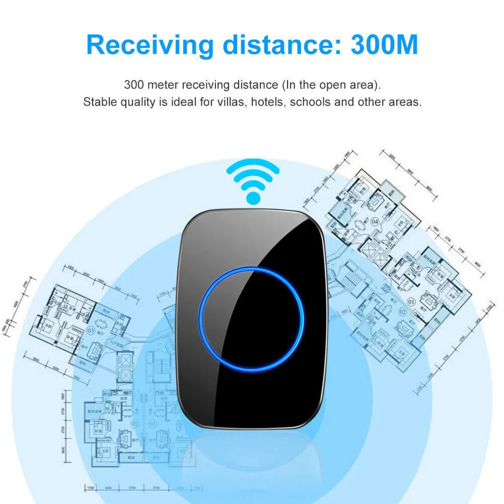 Wireless Doorbell System - Electronic Door Bell with Chime