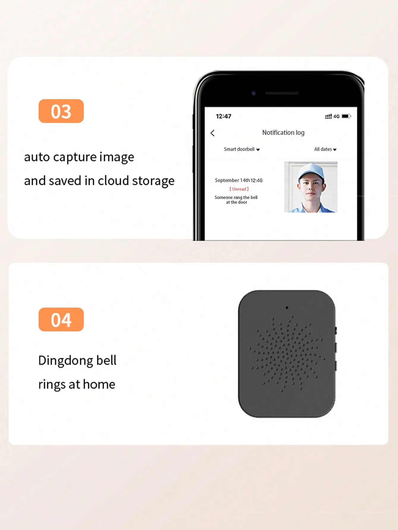Wireless Smart Video Doorbell Camera With Voice Changer, Night Vision