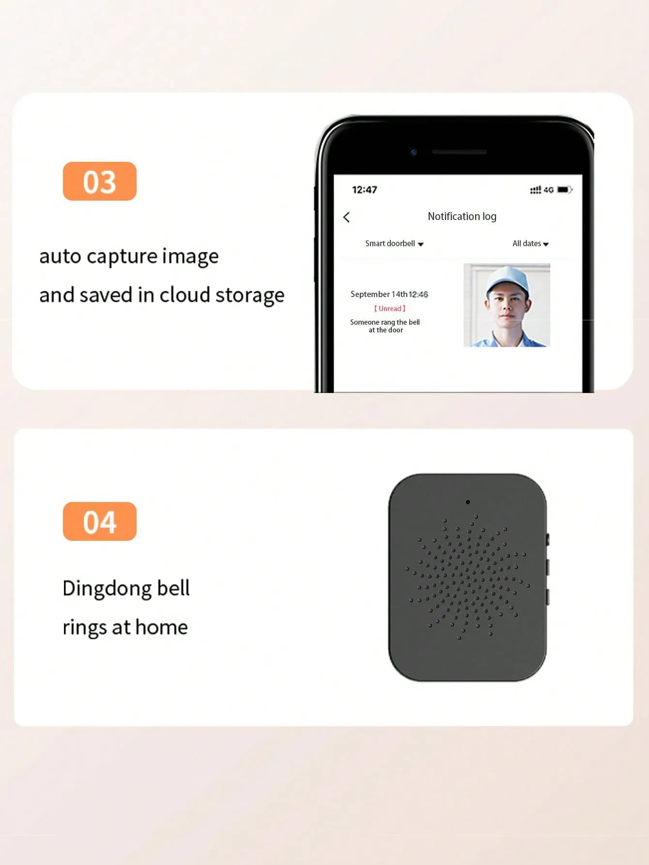 Wireless Smart Video Doorbell Camera With Voice Changer, Night Vision