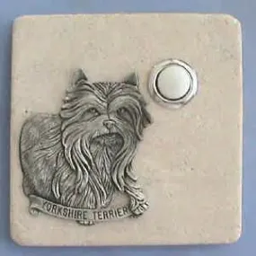 Yorkshire Terrier Dog Stone Doorbell