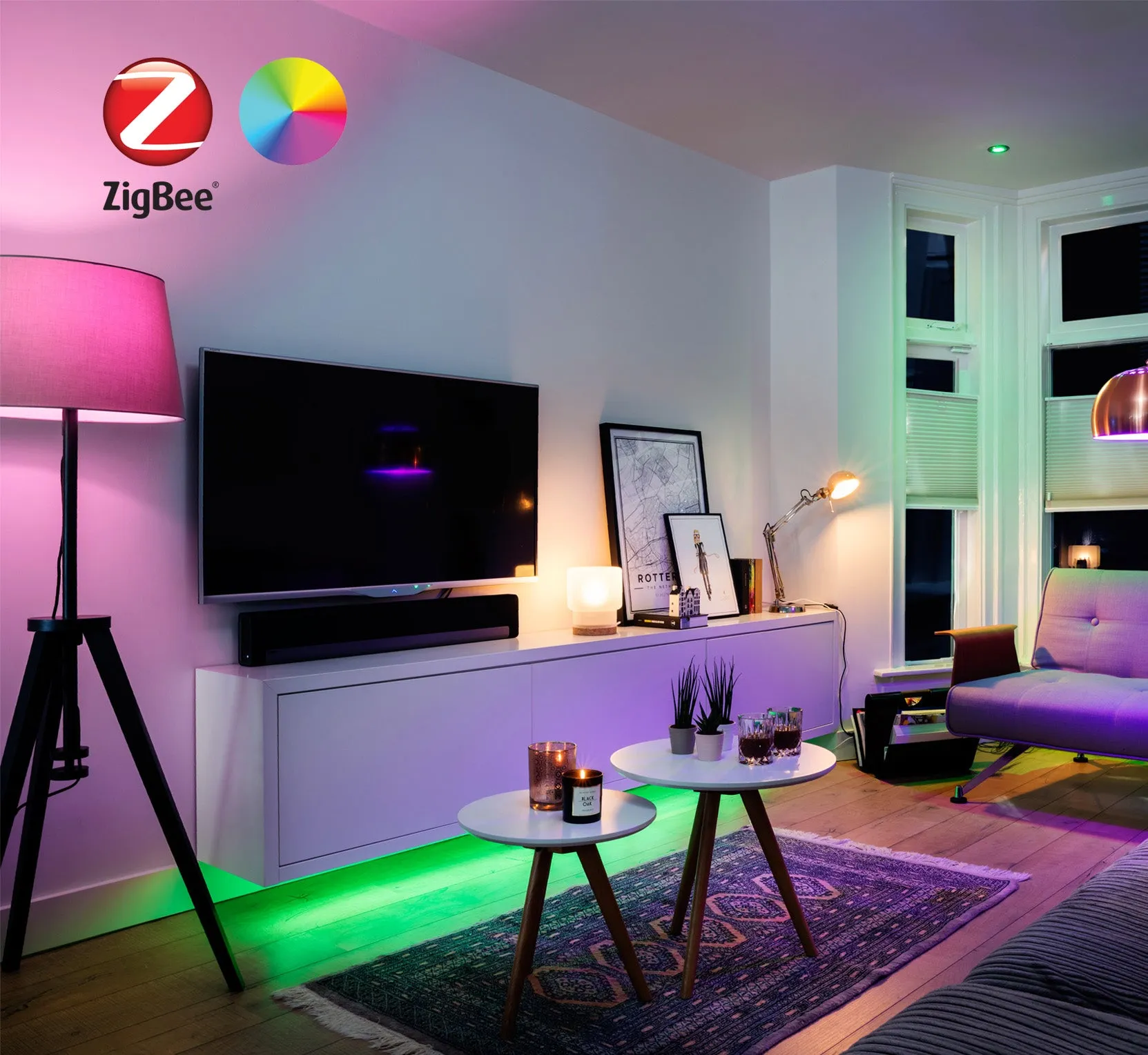Zigbee RGB Multicolored LED Bulb (E27), ZLED-RGB9, Trust Smart Home