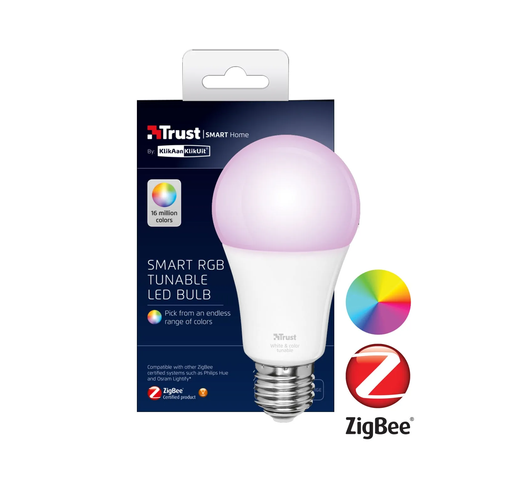 Zigbee RGB Multicolored LED Bulb (E27), ZLED-RGB9, Trust Smart Home